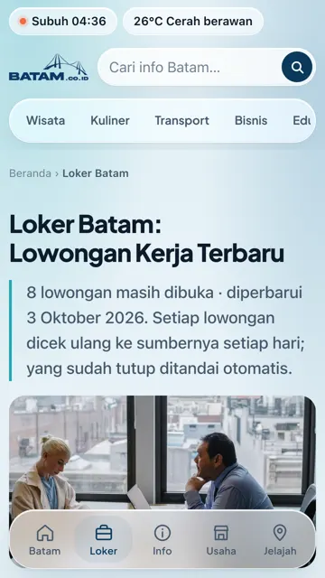 Lowongan kerja Batam