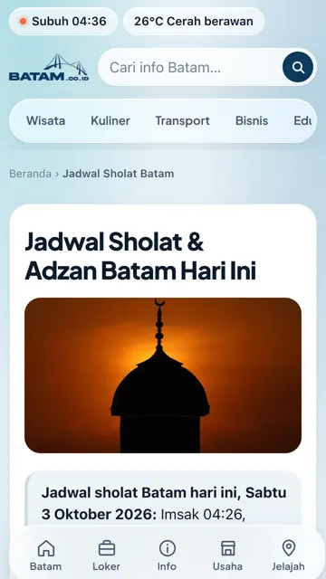 Jadwal sholat Batam