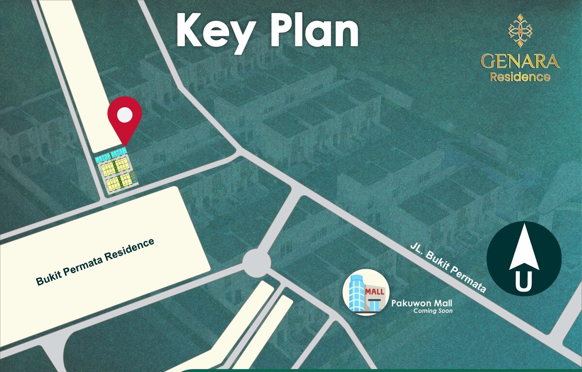 Location map of Genara Residence on Jl. Bukit Permata, Baloi, Batam, near Pakuwon Mall