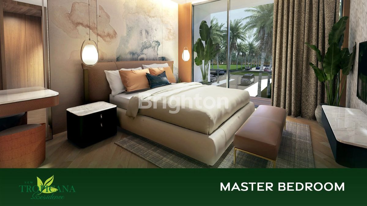 Ilustrasi kamar tidur utama rumah New Tropicana tipe Ibiza Batam Centre