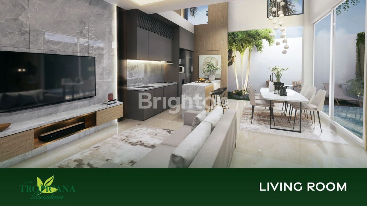 Ilustrasi ruang keluarga rumah New Tropicana Residence Pasir Putih Batam