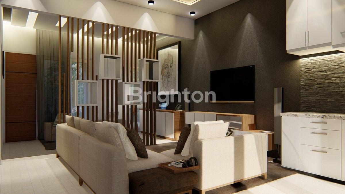 Ilustrasi ruang keluarga rumah Cemara Park Residence Batam