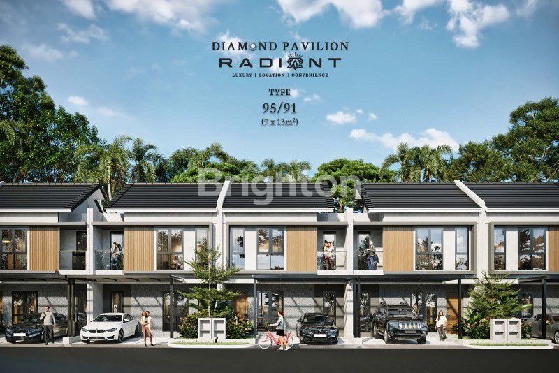 Ilustrasi deretan rumah Diamond Pavilion Radiant tipe 95/91 Batam