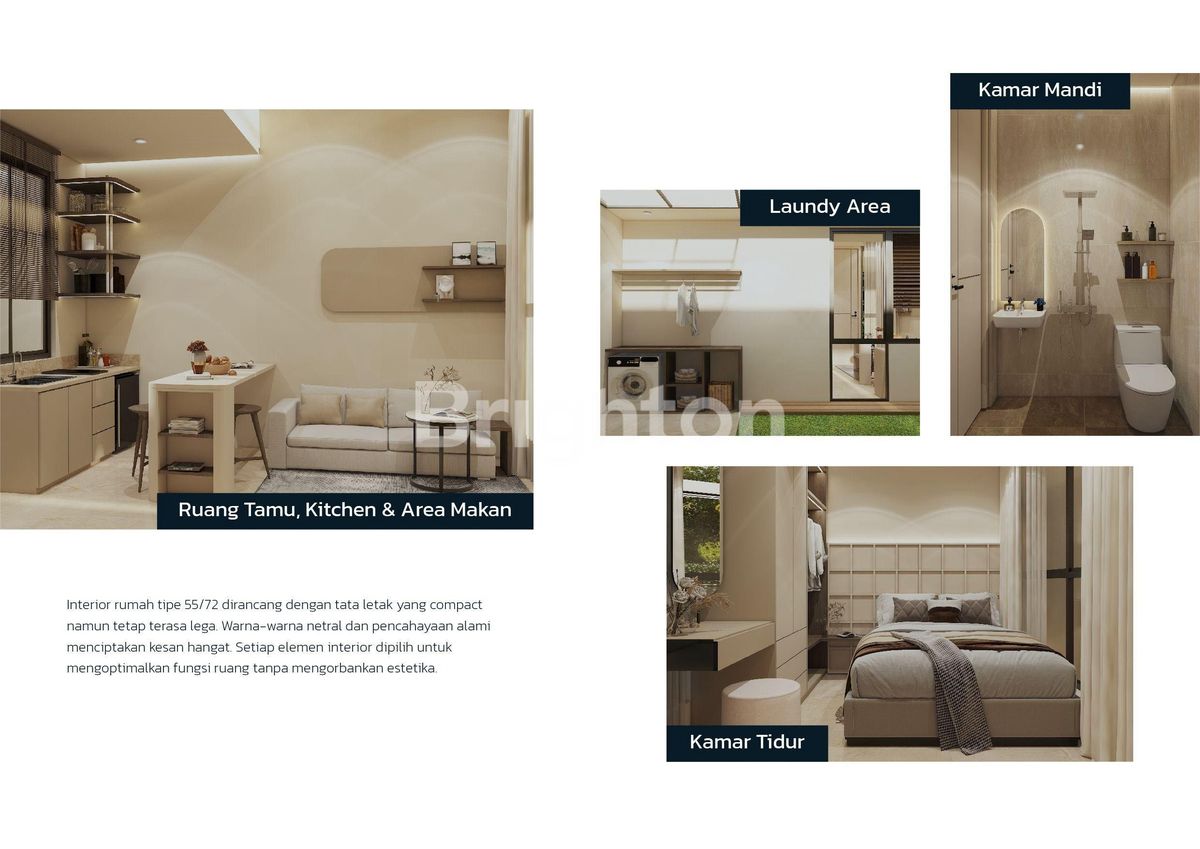 Ilustrasi pilihan hook balcony dan non-balcony di Golden City Batam