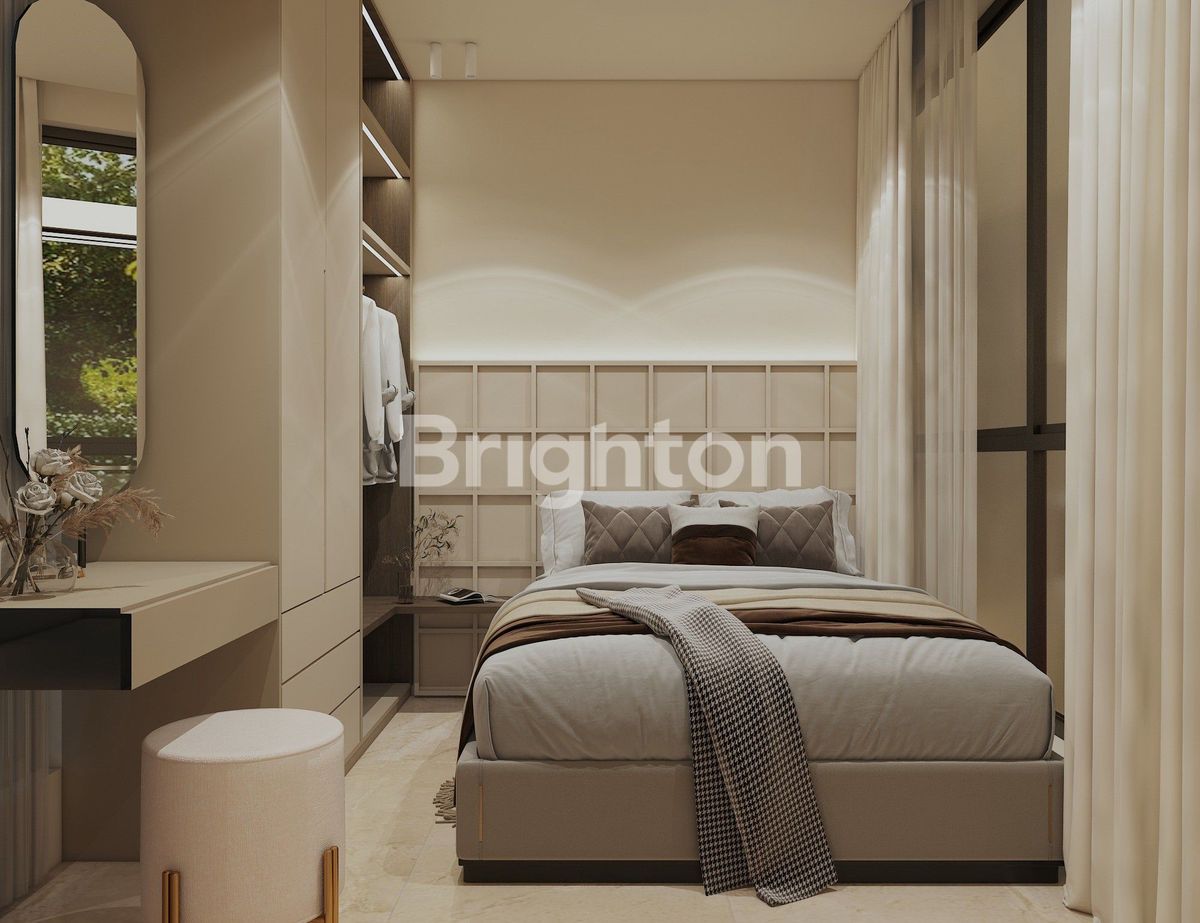 Ilustrasi kamar tidur rumah Golden City Queensland Bengkong Batam