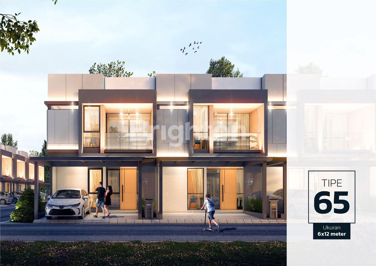 Fasad rumah tipe Mount Isa di cluster Queensland Golden City Batam