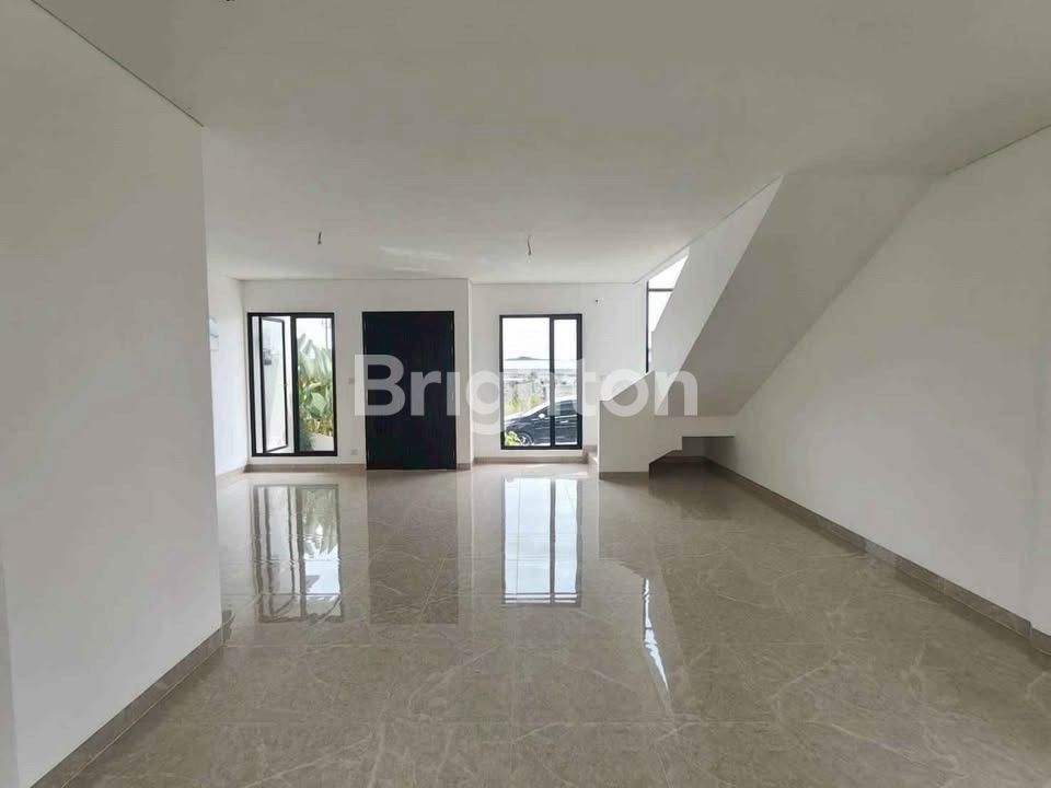 Fasad modern rumah Kintamani di Villa Panbil Batam